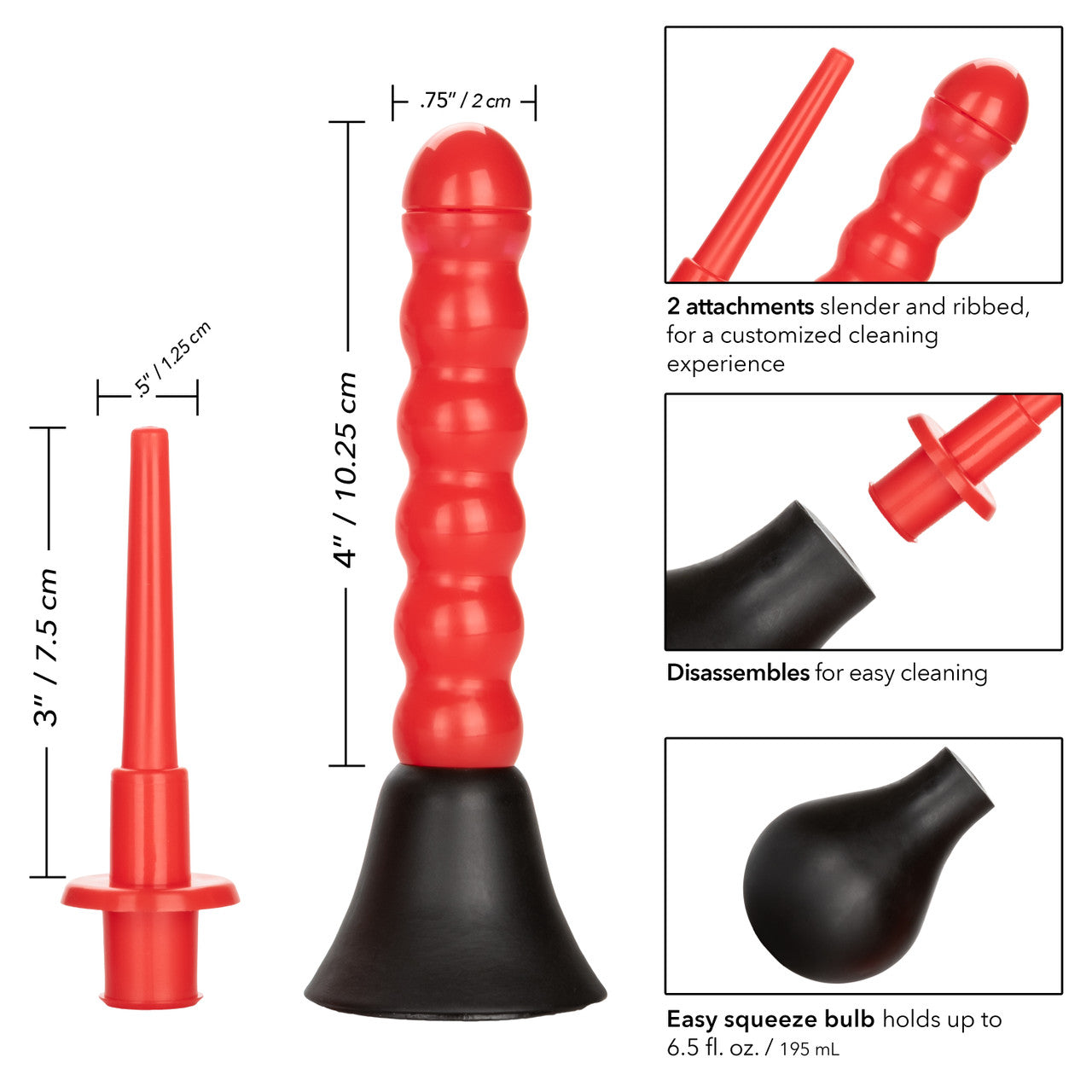 CalExotics COLT Anal Douche - Black and Red