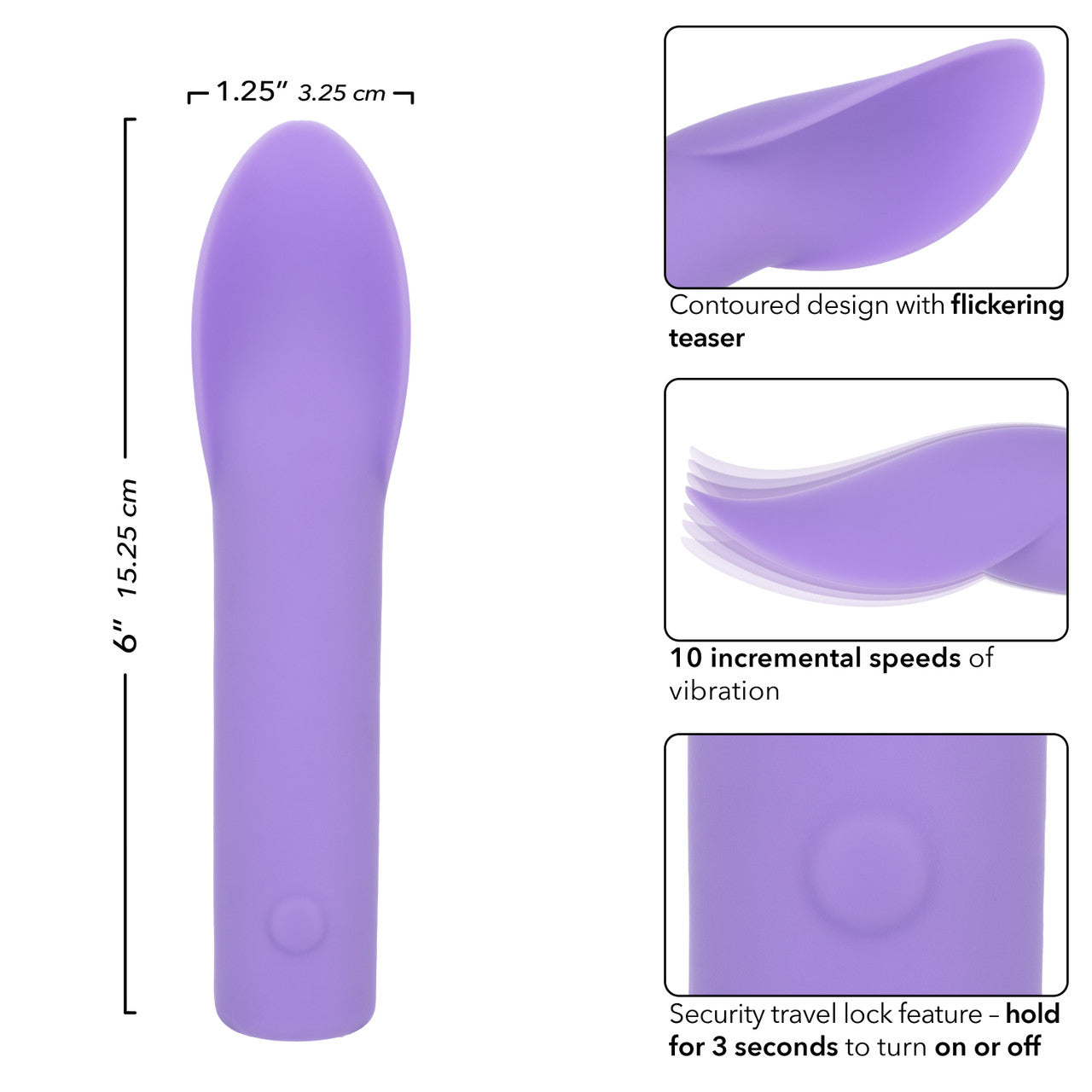 CalExotics Dr. Laura Berman Rechargeable Silicone Flutter Vibrator