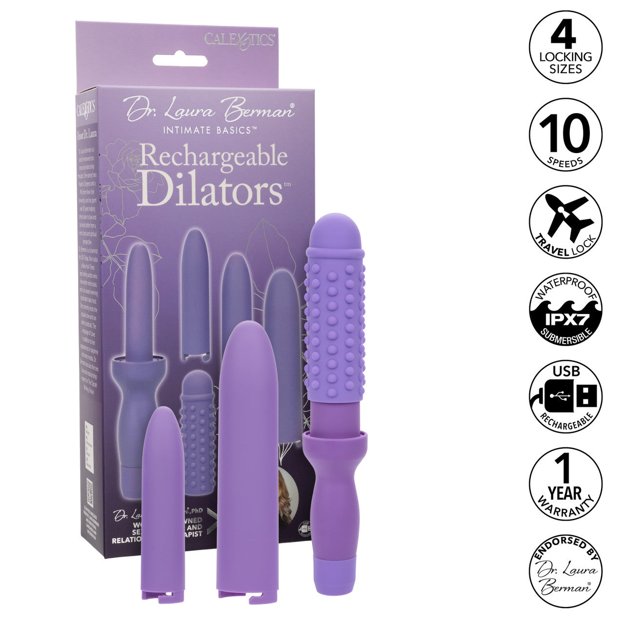 CalExotics Dr. Laura Berman Rechargeable Dilators (Set of 4)