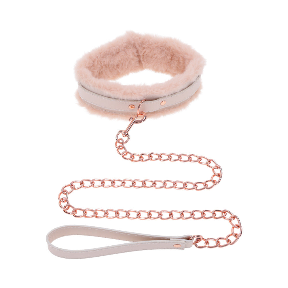 Sex & Mischief Peaches ‘n CreaMe Fur Collar & Leash