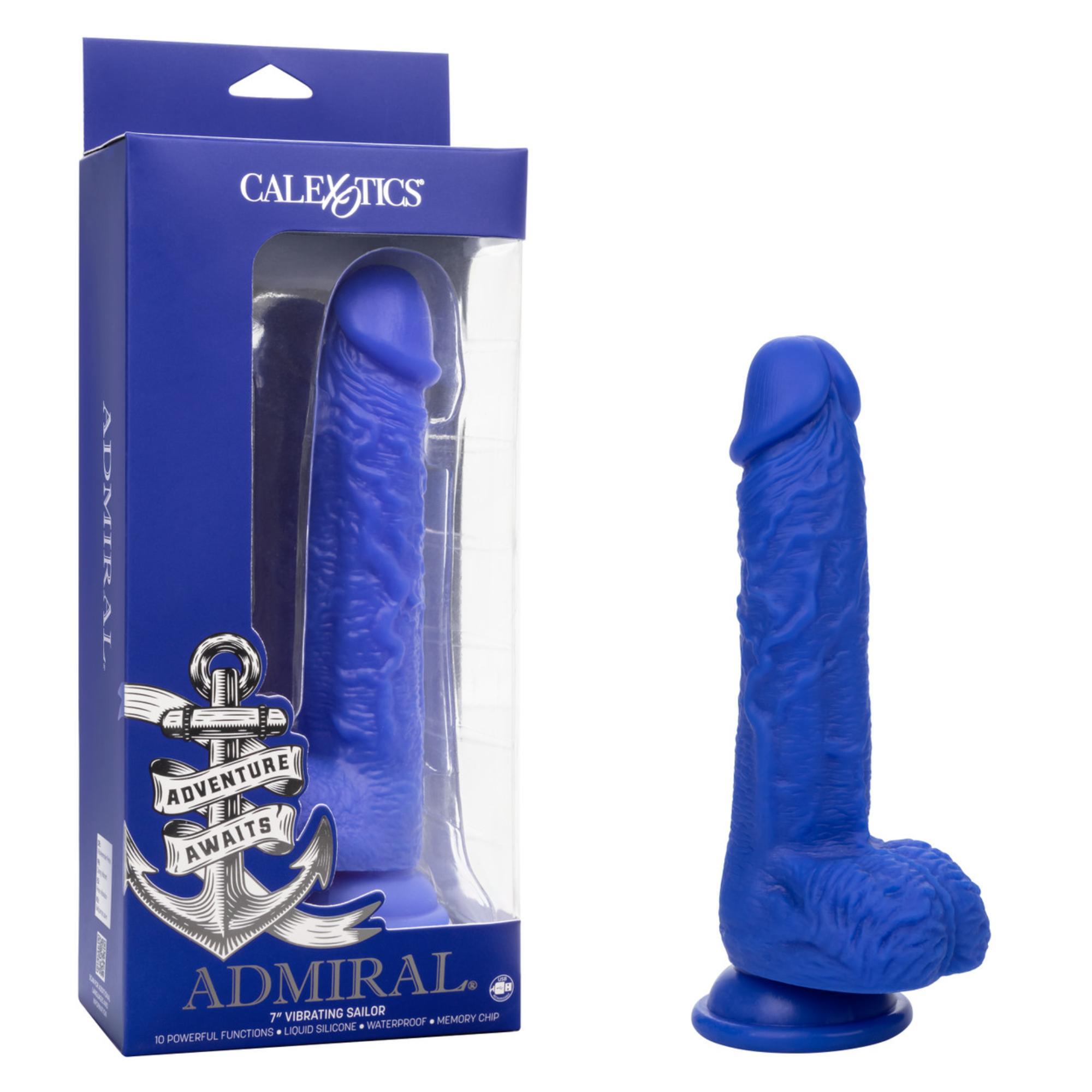 Admiral Vibrating Sailor Rechargeable Silicone Dildo 7in - Buy At Luxury Toy X - Free 3-Day Shipping