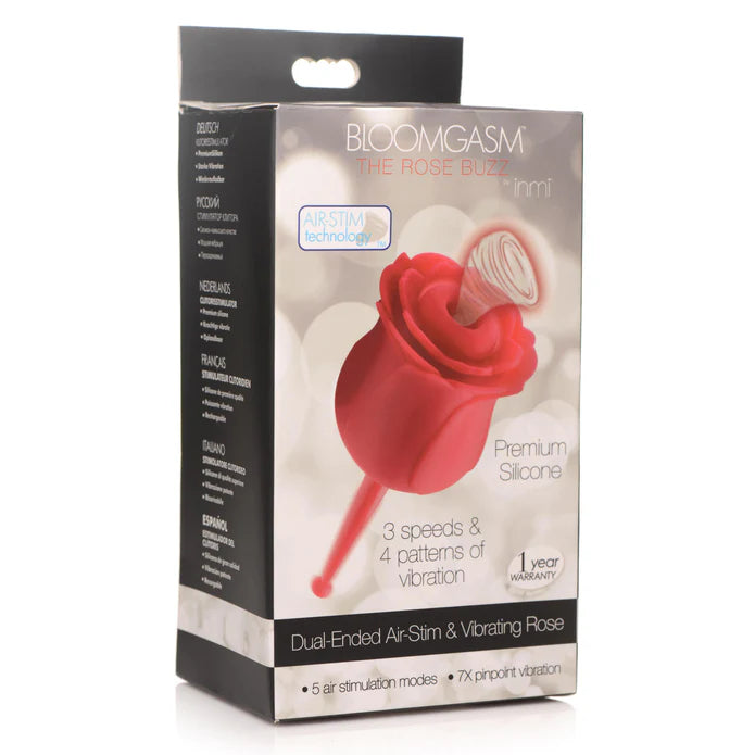 Inmi Bloomgasm Sucking & Vibrating Rose Silicone Rechargeable Clit Stimulator