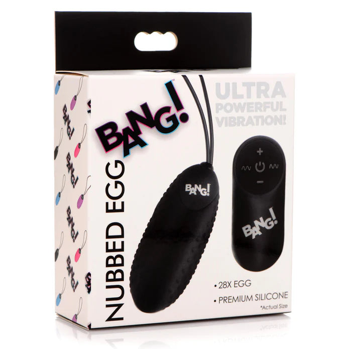 Bang! 28X Nubbed Rechargeable Silicone Egg with Remote Control