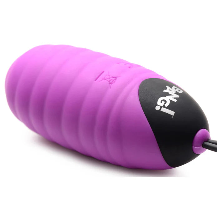 Bang! 28X Ribbed Rechargeable Silicone Egg with Remote Control