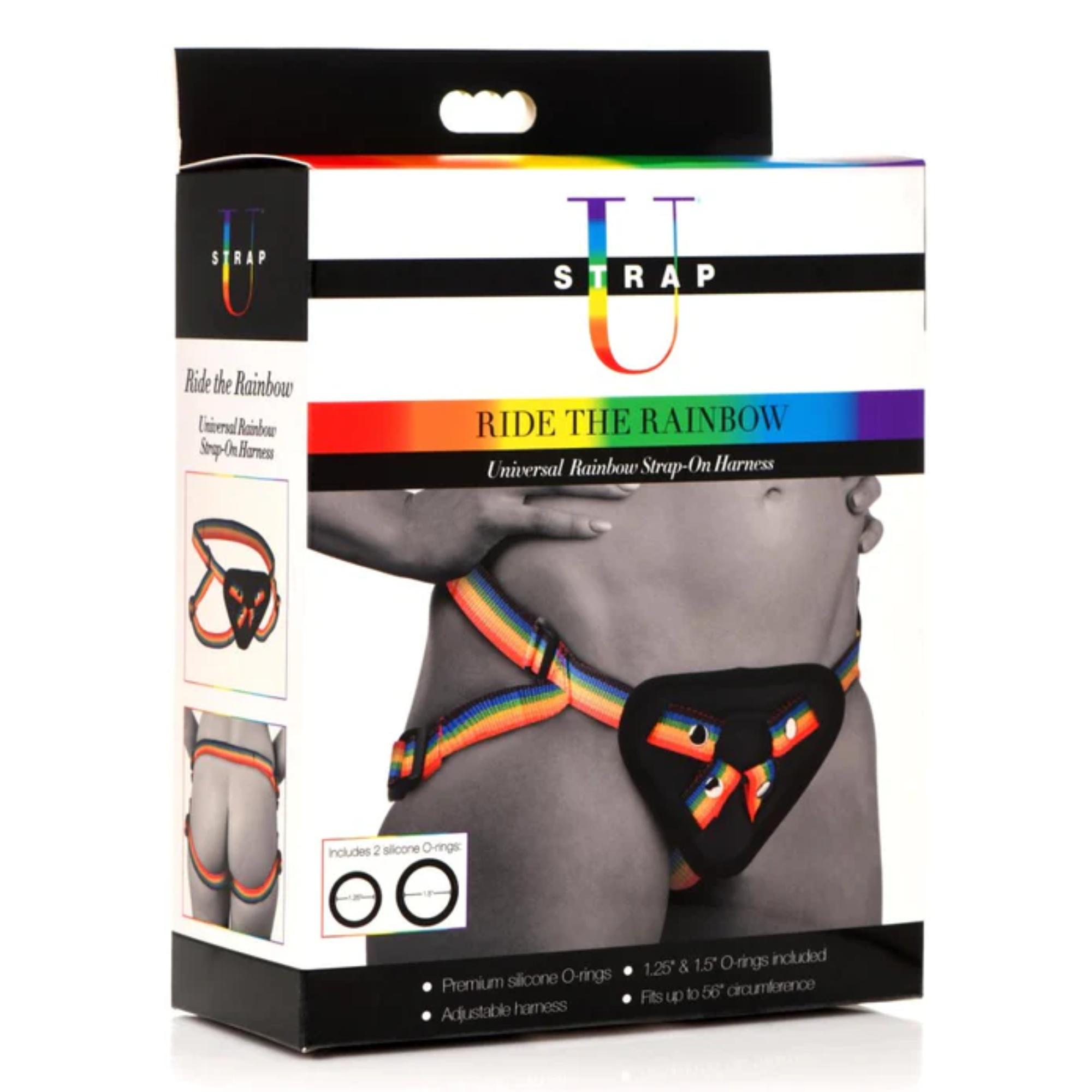 Strap U Ride the Rainbow Universal Rainbow Strap-On Harness