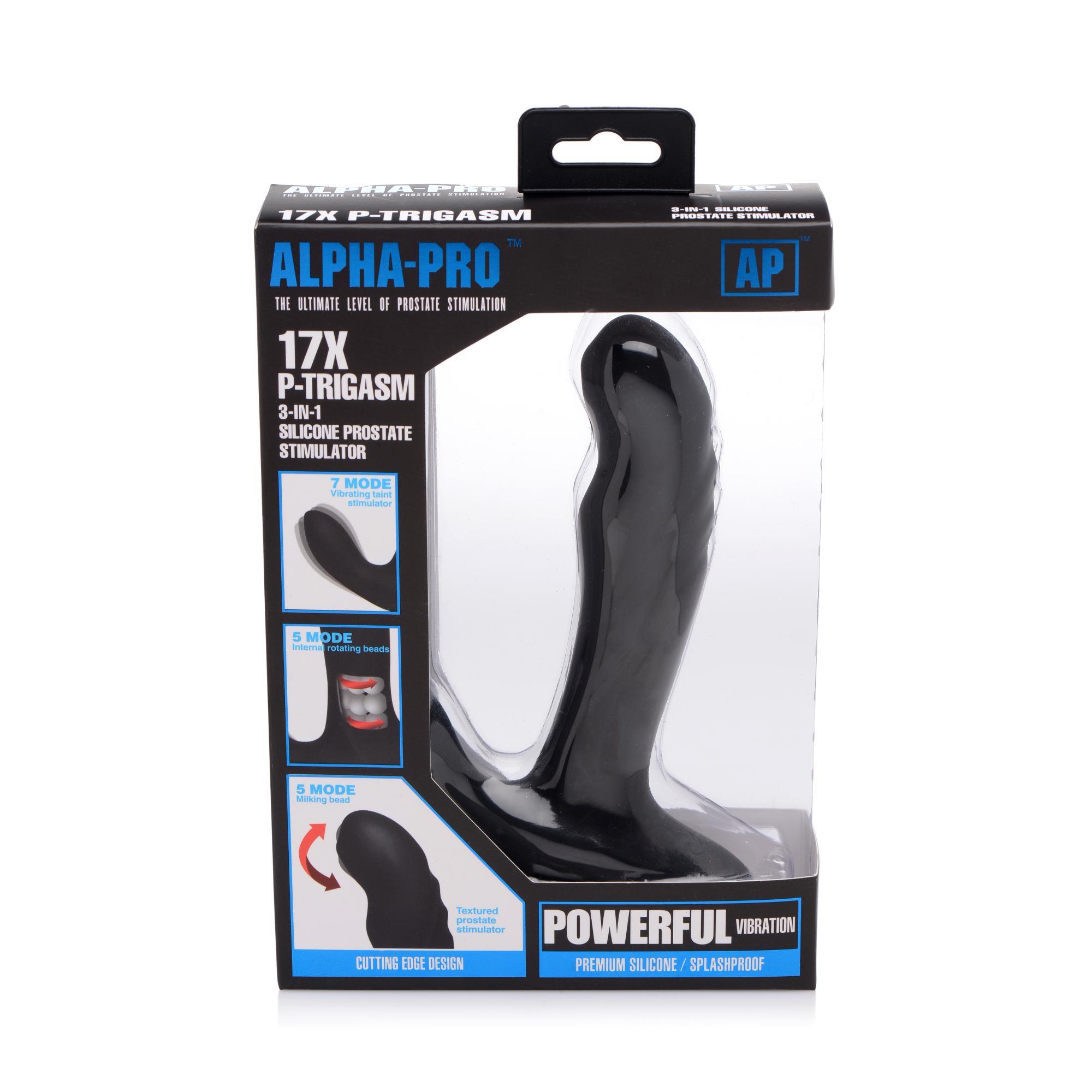 Alpha-Pro 17X P-Trigasm 3-in-1 Silicone Prostate Stimulator - Buy At Luxury Toy X - Free 3-Day Shipping