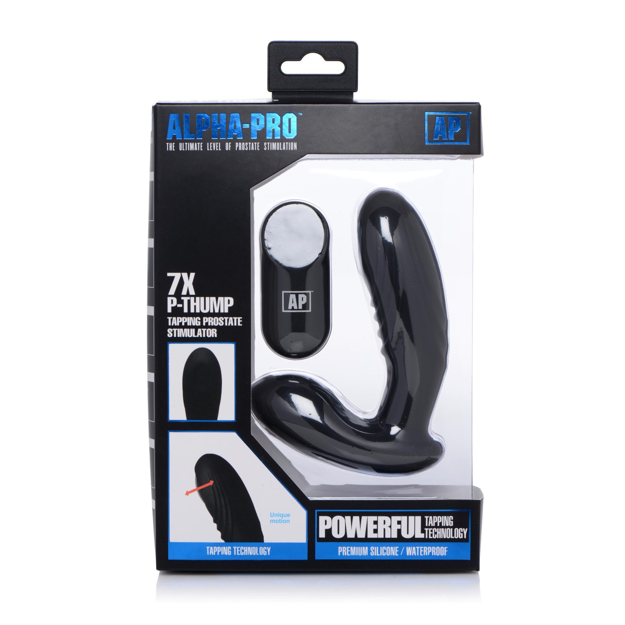 Alpha-Pro 7x P-Thump Tapping Prostate Vibe with Remote Control - Buy At Luxury Toy X - Free 3-Day Shipping