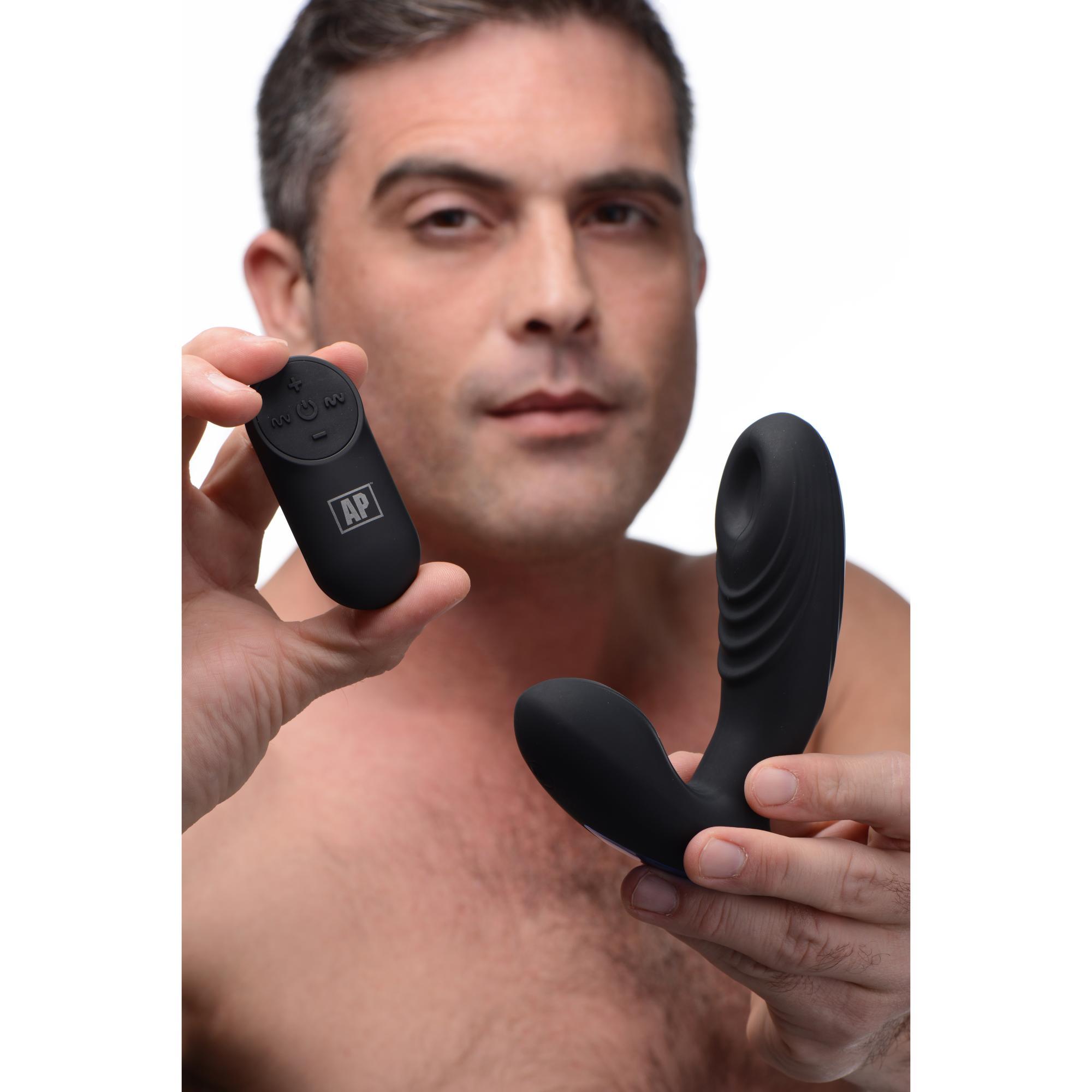 Alpha-Pro 7x P-Thump Tapping Prostate Vibe with Remote Control - Buy At Luxury Toy X - Free 3-Day Shipping