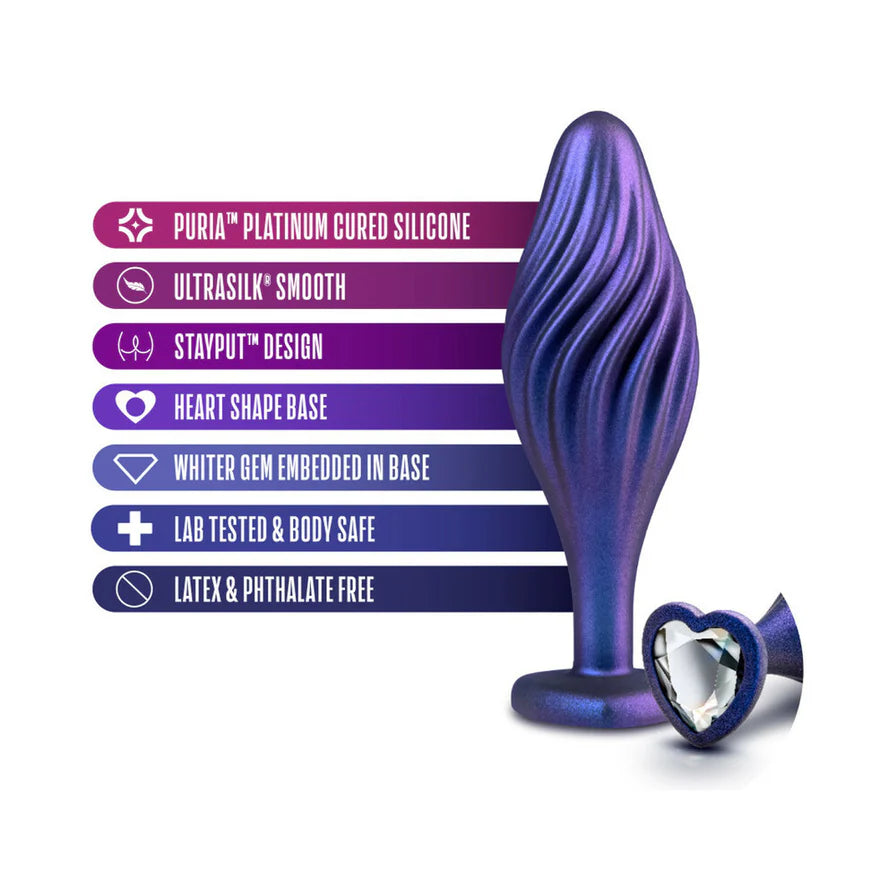 Anal Adventures Matrix Swirling Bling Silicone Plug - Buy At Luxury Toy X - Free 3-Day Shipping