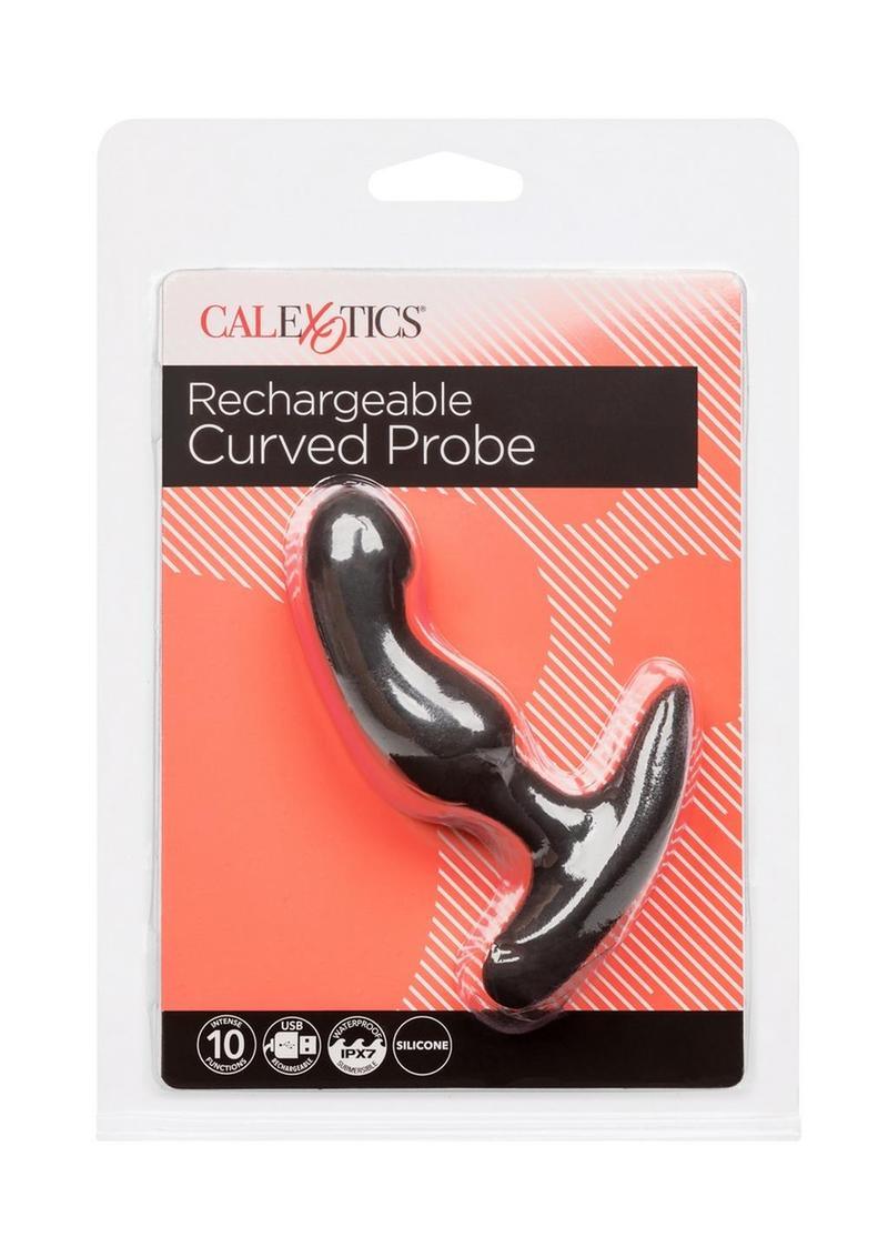 Anal Toys Rechargeable Curved Probe Silicone Anal Plug - Buy At Luxury Toy X - Free 3-Day Shipping