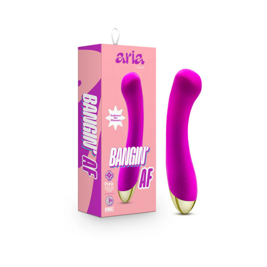 Aria Bangin' AF Rechargeable Silicone G-Spot Vibrator - Buy At Luxury Toy X - Free 3-Day Shipping