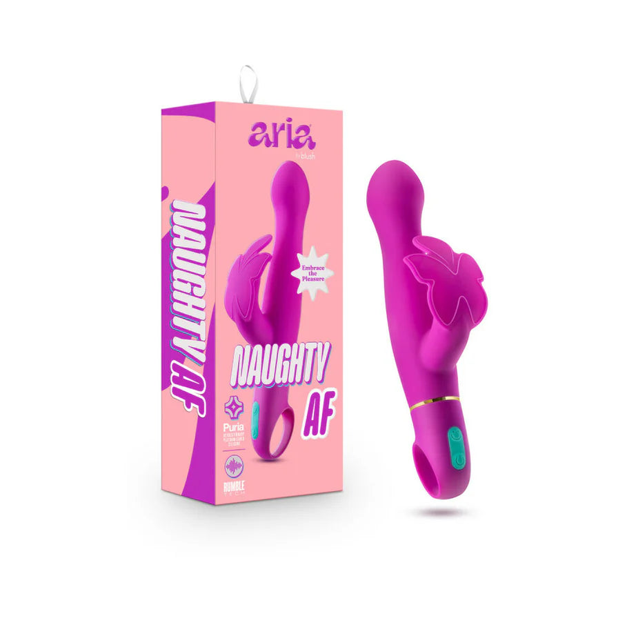 Aria Naughty AF Silicone Dual Stimulation Vibrator - Buy At Luxury Toy X - Free 3-Day Shipping