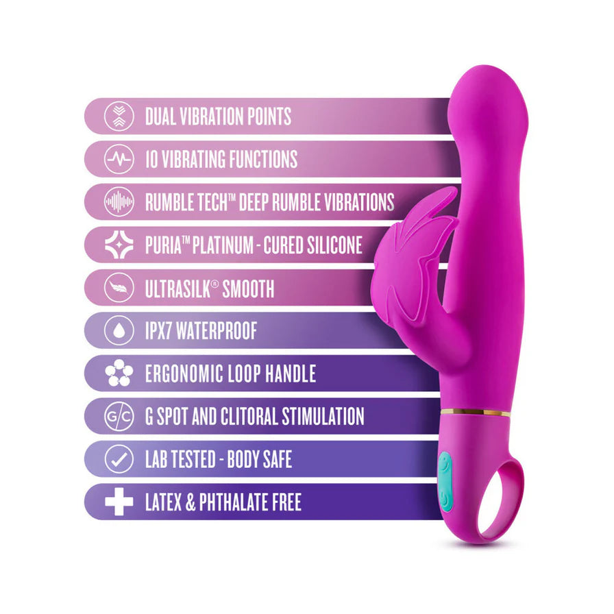 Aria Naughty AF Silicone Dual Stimulation Vibrator - Buy At Luxury Toy X - Free 3-Day Shipping