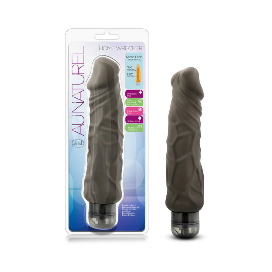 Au Naturel Home Wrecker 9.5” Dual-Density Vibrating Dildo - Buy At Luxury Toy X - Free 3-Day Shipping