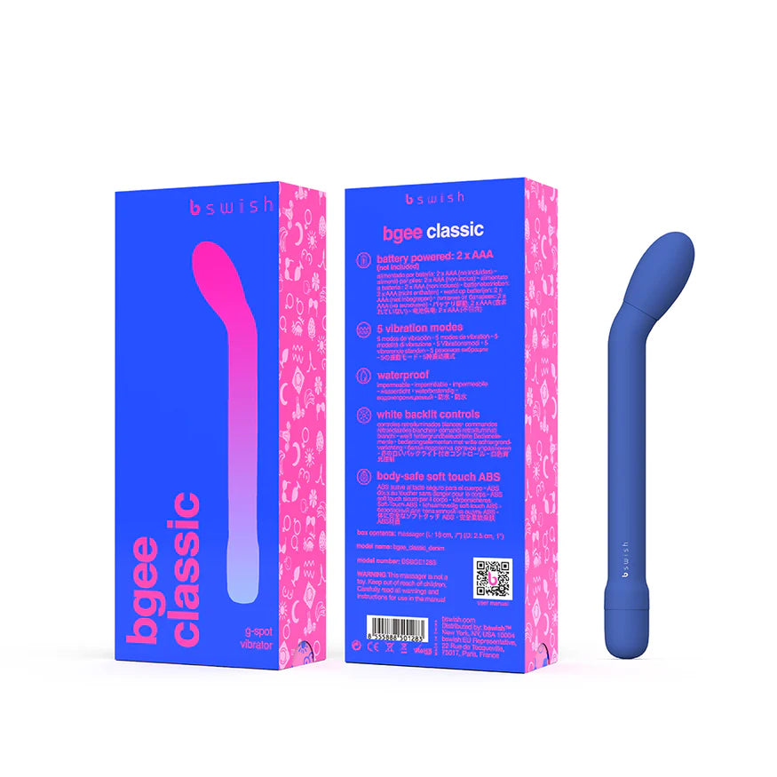 B Swish Bgee Classic Denim G-Spot Vibrator - Buy At Luxury Toy X - Free 3-Day Shipping