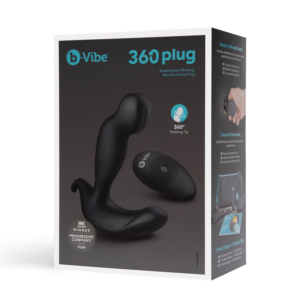 B-Vibe 360 Plug Rechargeable Silicone Rotating and Vibrating with Remote Anal Plug - Buy At Luxury Toy X - Free 3-Day Shipping