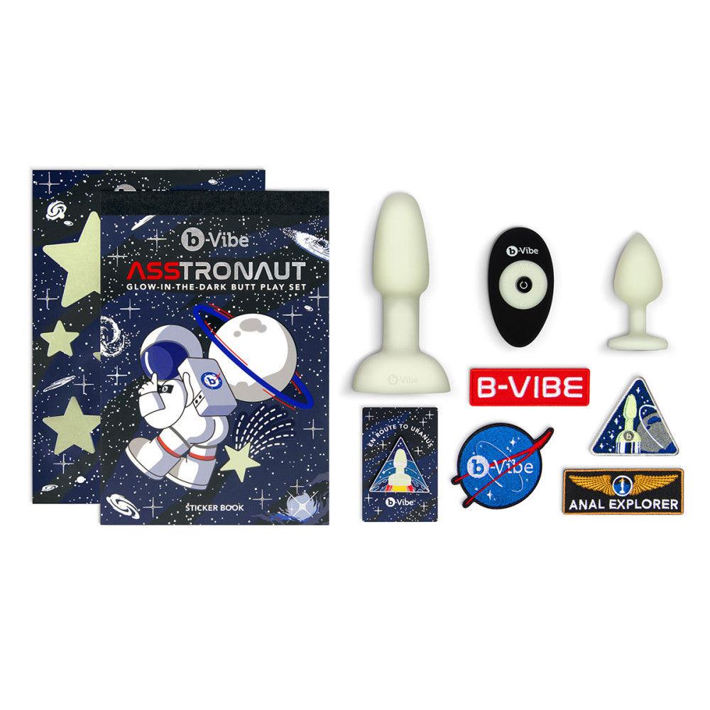 B-Vibe ASStronaut Glow-in-the-Dark Butt Play Set - Buy At Luxury Toy X - Free 3-Day Shipping