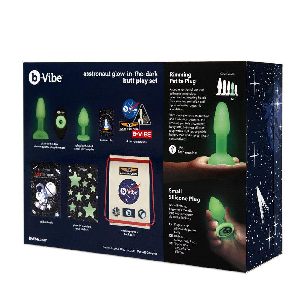 B-Vibe ASStronaut Glow-in-the-Dark Butt Play Set - Buy At Luxury Toy X - Free 3-Day Shipping