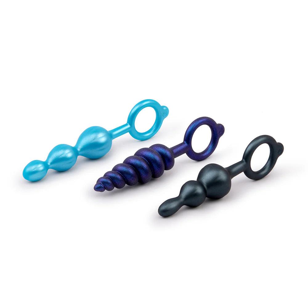 B-Vibe Beaded Butties Bundle 3-Piece Anal Plug Set - Buy At Luxury Toy X - Free 3-Day Shipping