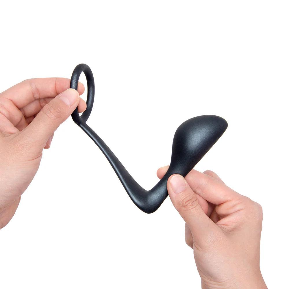 B-Vibe Ringer Silicone Cock Ring and Plug - Buy At Luxury Toy X - Free 3-Day Shipping