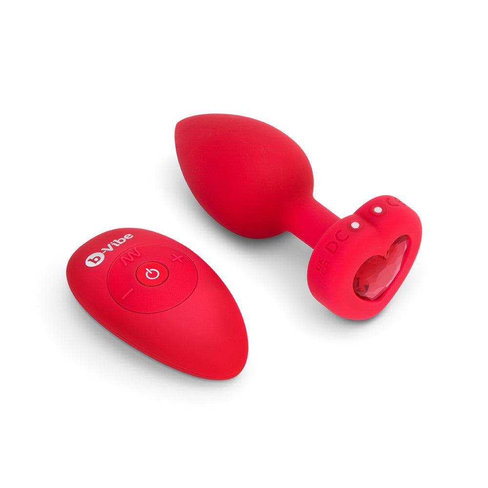 B-Vibe Vibrating Heart Plug Small/Medium - Buy At Luxury Toy X - Free 3-Day Shipping