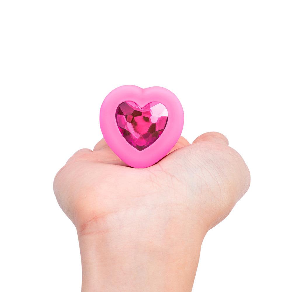 B-Vibe Vibrating Heart Plug Small/Medium - Buy At Luxury Toy X - Free 3-Day Shipping