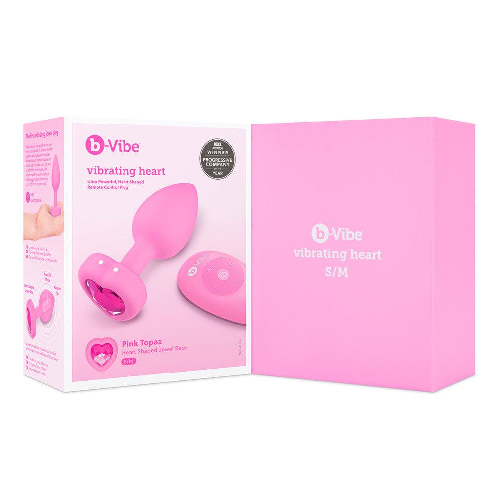 B-Vibe Vibrating Heart Plug Small/Medium - Buy At Luxury Toy X - Free 3-Day Shipping