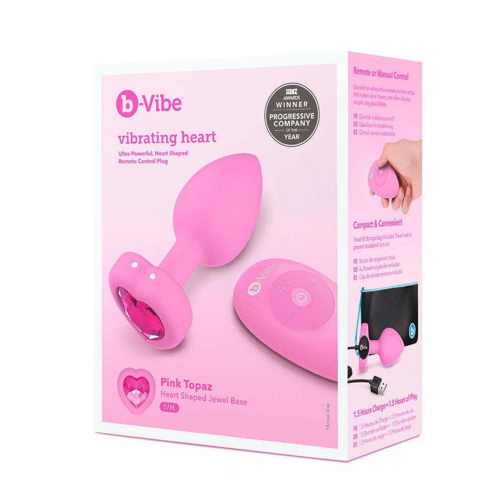 B-Vibe Vibrating Heart Plug Small/Medium - Buy At Luxury Toy X - Free 3-Day Shipping