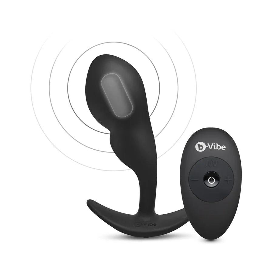 b-Vibe Vibrating P-Spot Snug Plug Large with Rechargeable Remote Control - Buy At Luxury Toy X - Free 3-Day Shipping