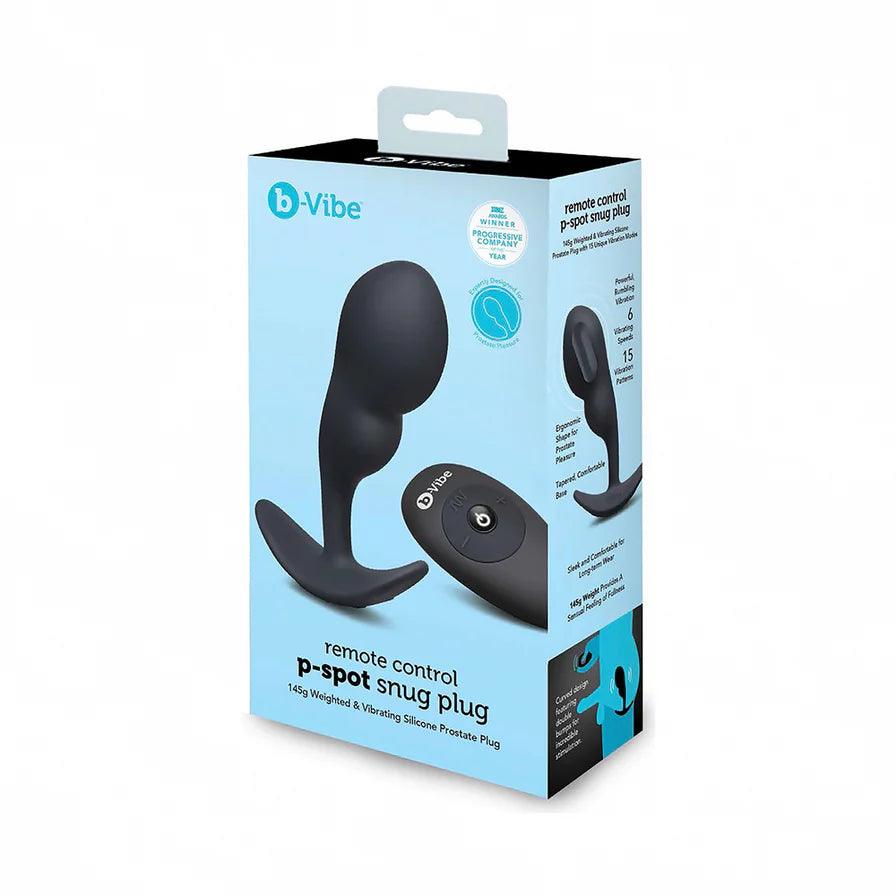 b-Vibe Vibrating P-Spot Snug Plug Large with Rechargeable Remote Control - Buy At Luxury Toy X - Free 3-Day Shipping