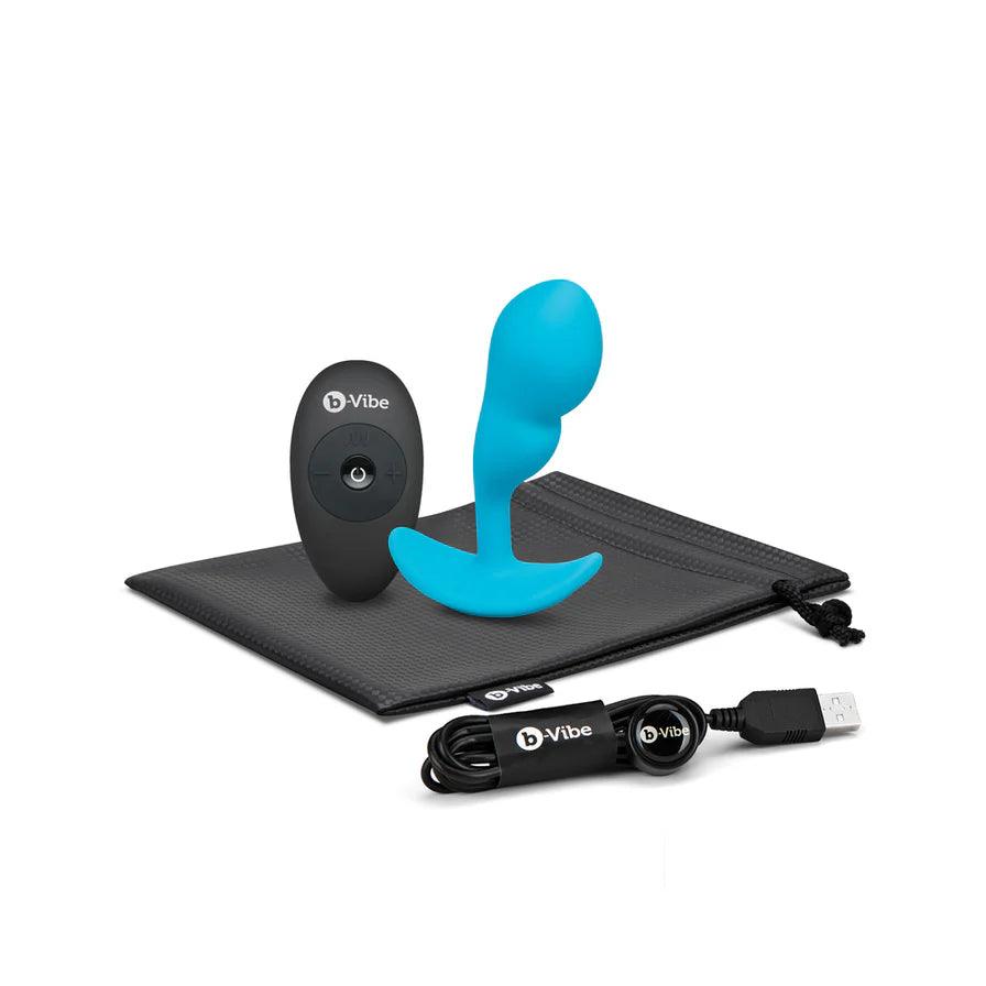 b-Vibe Vibrating P-Spot Snug Plug Small with Rechargeable Remote Control - Buy At Luxury Toy X - Free 3-Day Shipping