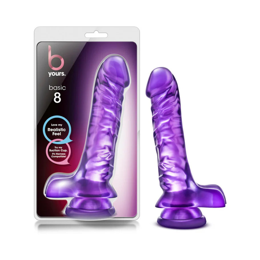 B Yours Basic 8 Realistic 9-Inch Dildo with Balls – The Perfect First-Time Toy - Buy At Luxury Toy X - Free 3-Day Shipping