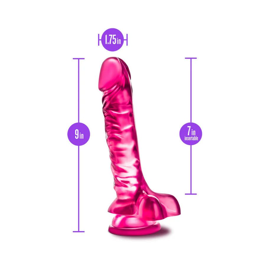 B Yours Basic 8 Realistic 9-Inch Dildo with Balls – The Perfect First-Time Toy - Buy At Luxury Toy X - Free 3-Day Shipping