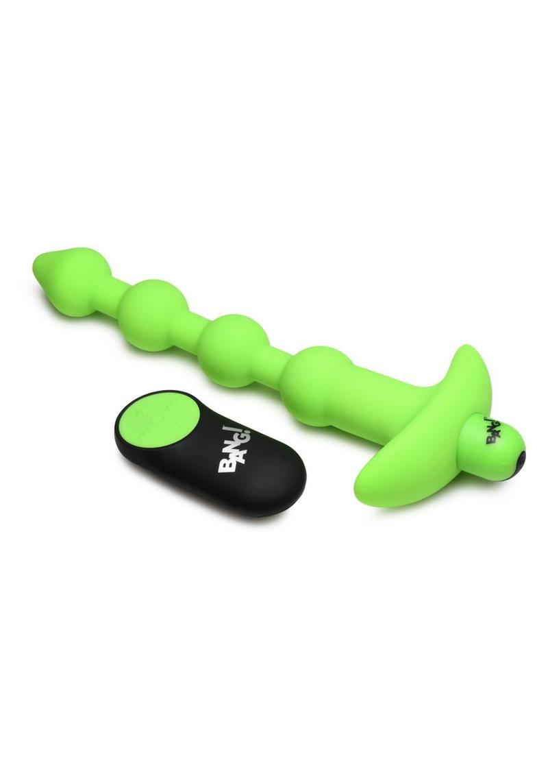 Bang! 28X Glow in the Dark Silicone Rechargeable Anal Beads with Remote - Buy At Luxury Toy X - Free 3-Day Shipping