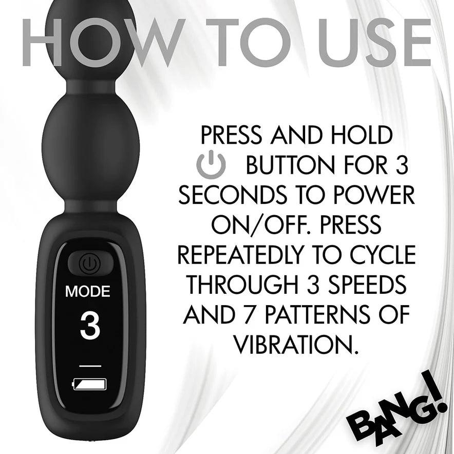 Bang! Digital Rechargeable Silicone Anal Beads - Buy At Luxury Toy X - Free 3-Day Shipping