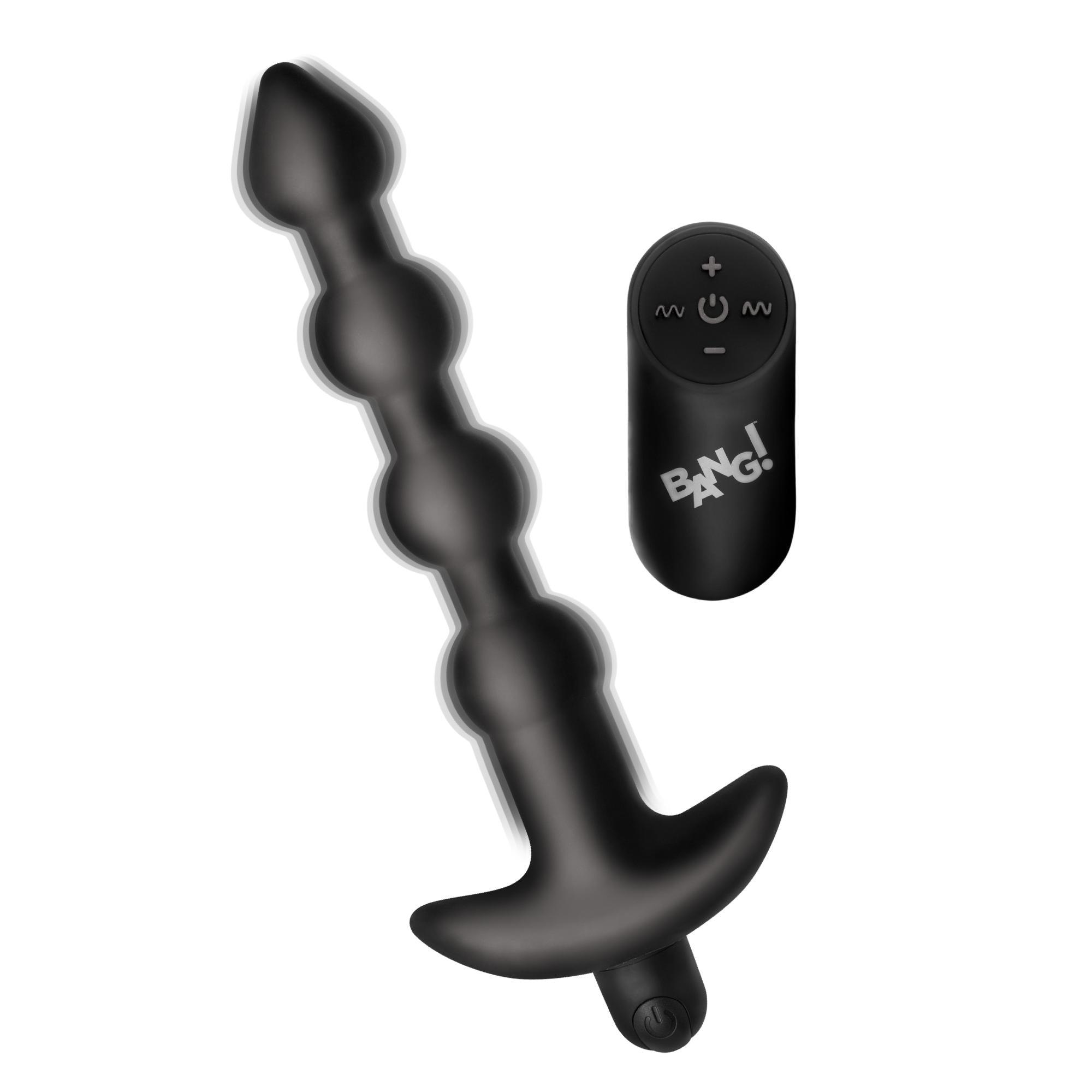 Bang! Vibrating Silicone Rechargeable Anal Beads with Remote Control - Buy At Luxury Toy X - Free 3-Day Shipping