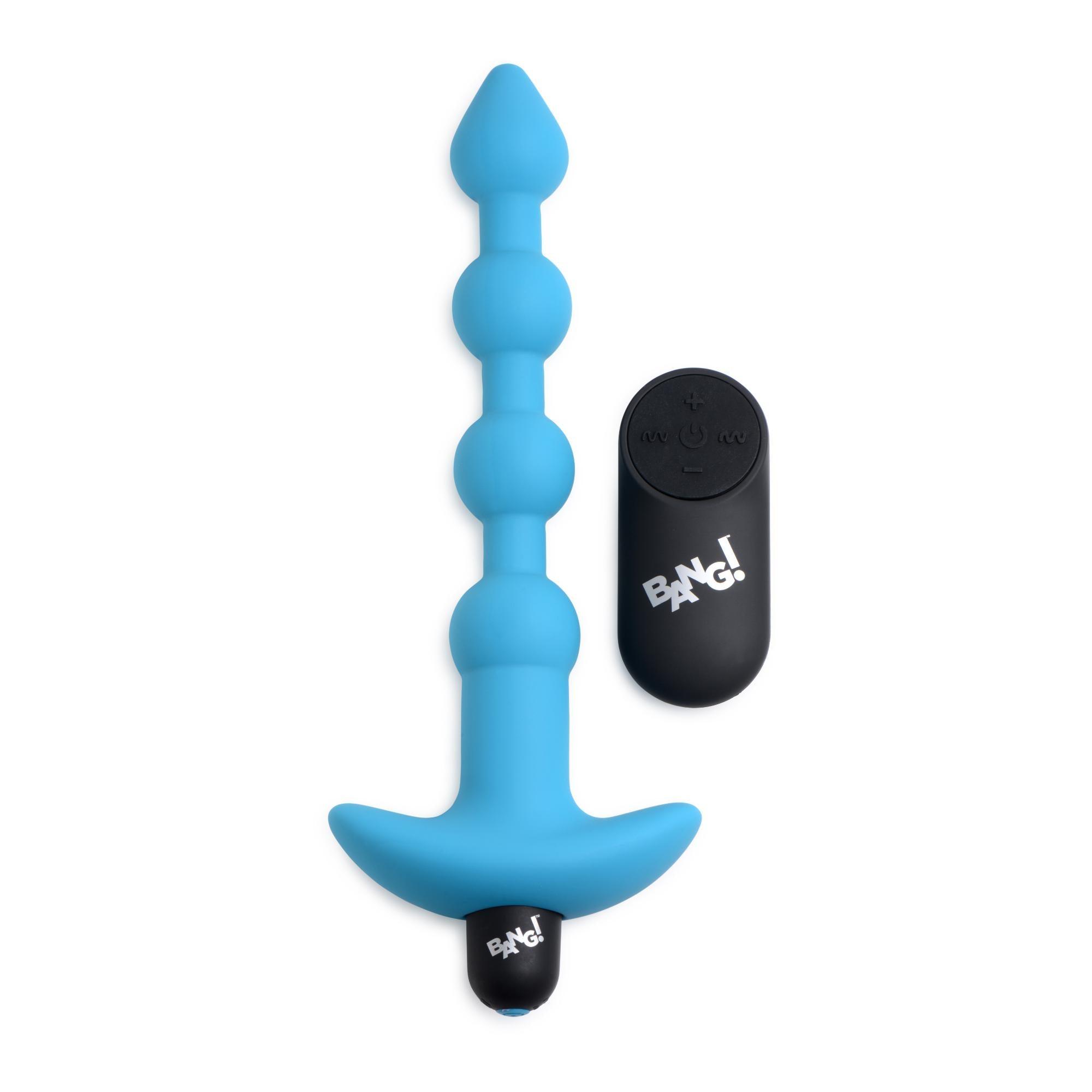 Bang! Vibrating Silicone Rechargeable Anal Beads with Remote Control - Buy At Luxury Toy X - Free 3-Day Shipping