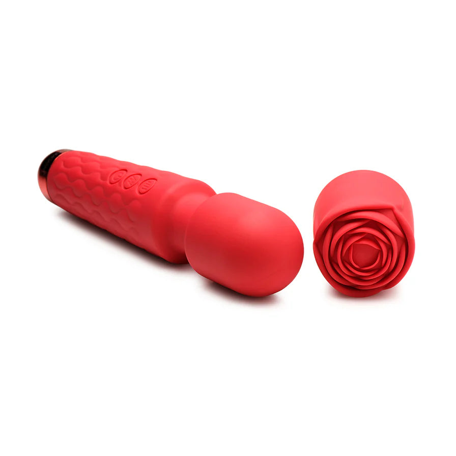 Bloomgasm Pleasure Rose 10X Rechargeable Silicone Wand with Rose Attachment - Buy At Luxury Toy X - Free 3-Day Shipping