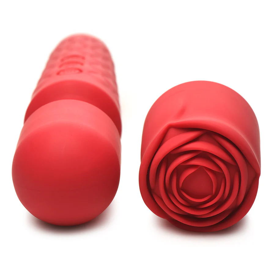 Bloomgasm Pleasure Rose 10X Rechargeable Silicone Wand with Rose Attachment - Buy At Luxury Toy X - Free 3-Day Shipping