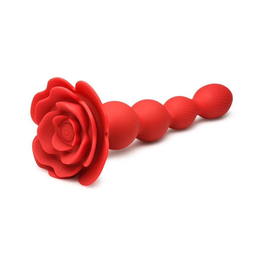 Bloomgasm Rose Twirl Rechargeable Silicone Rotating Anal Beads - Buy At Luxury Toy X - Free 3-Day Shipping