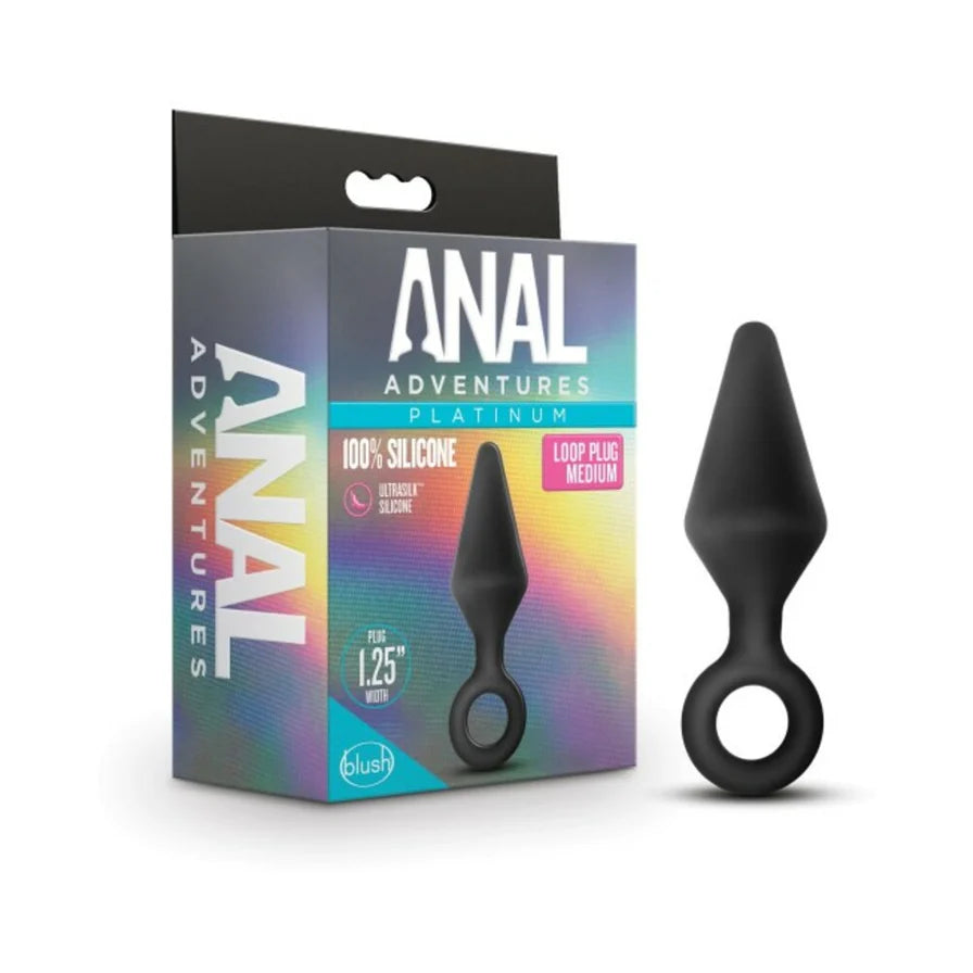 Blush Anal Adventures Platinum Silicone Loop Plug – Medium - Buy At Luxury Toy X - Free 3-Day Shipping