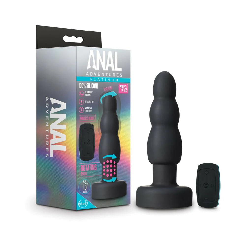 Blush Blush Blush Anal Adventures Platinum Vibrating & Rotating Silicone Propel Plug - Buy At Luxury Toy X - Free 3-Day Shipping