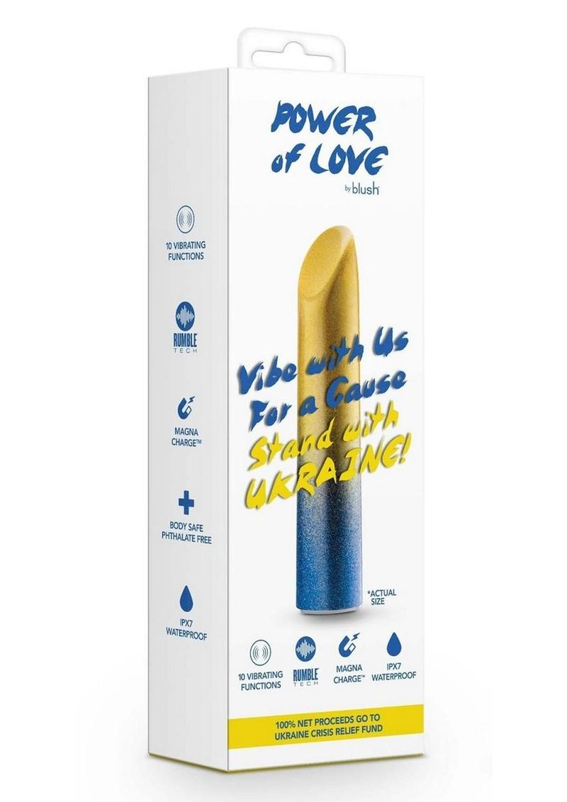 Blush Power Of Love Ukraine Rechargeable Vibrator – Vibe with Purpose - Buy At Luxury Toy X - Free 3-Day Shipping