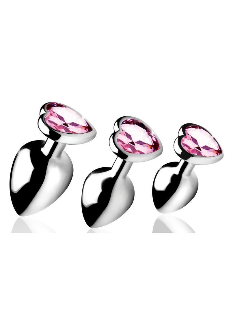 Booty Sparks Heart Gem Anal Plug Set - Buy At Luxury Toy X - Free 3-Day Shipping