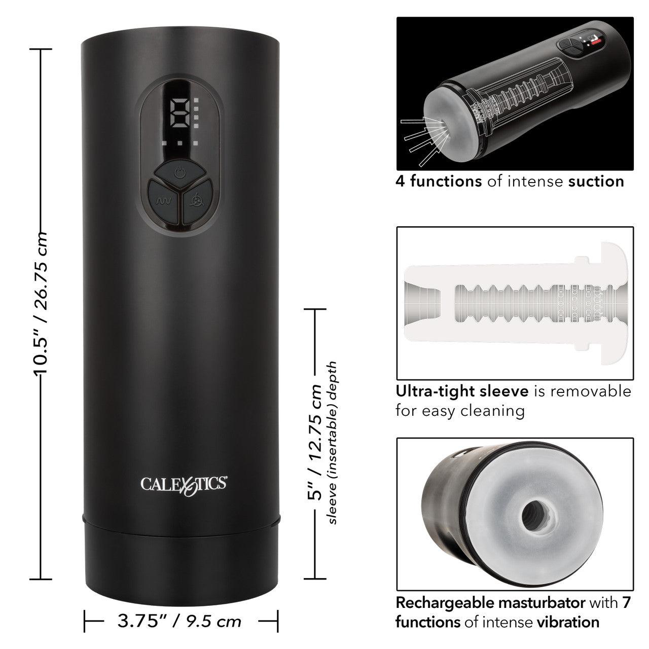 Calexotics Bionic™ Sucking and Vibrating Masturbator - Buy At Luxury Toy X - Free 3-Day Shipping