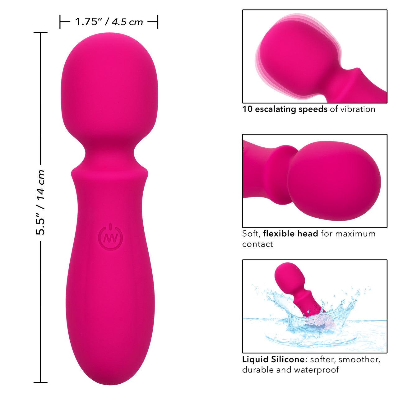 CalExotics Bliss Liquid Silicone Rechargeable Mini Wand - Buy At Luxury Toy X - Free 3-Day Shipping