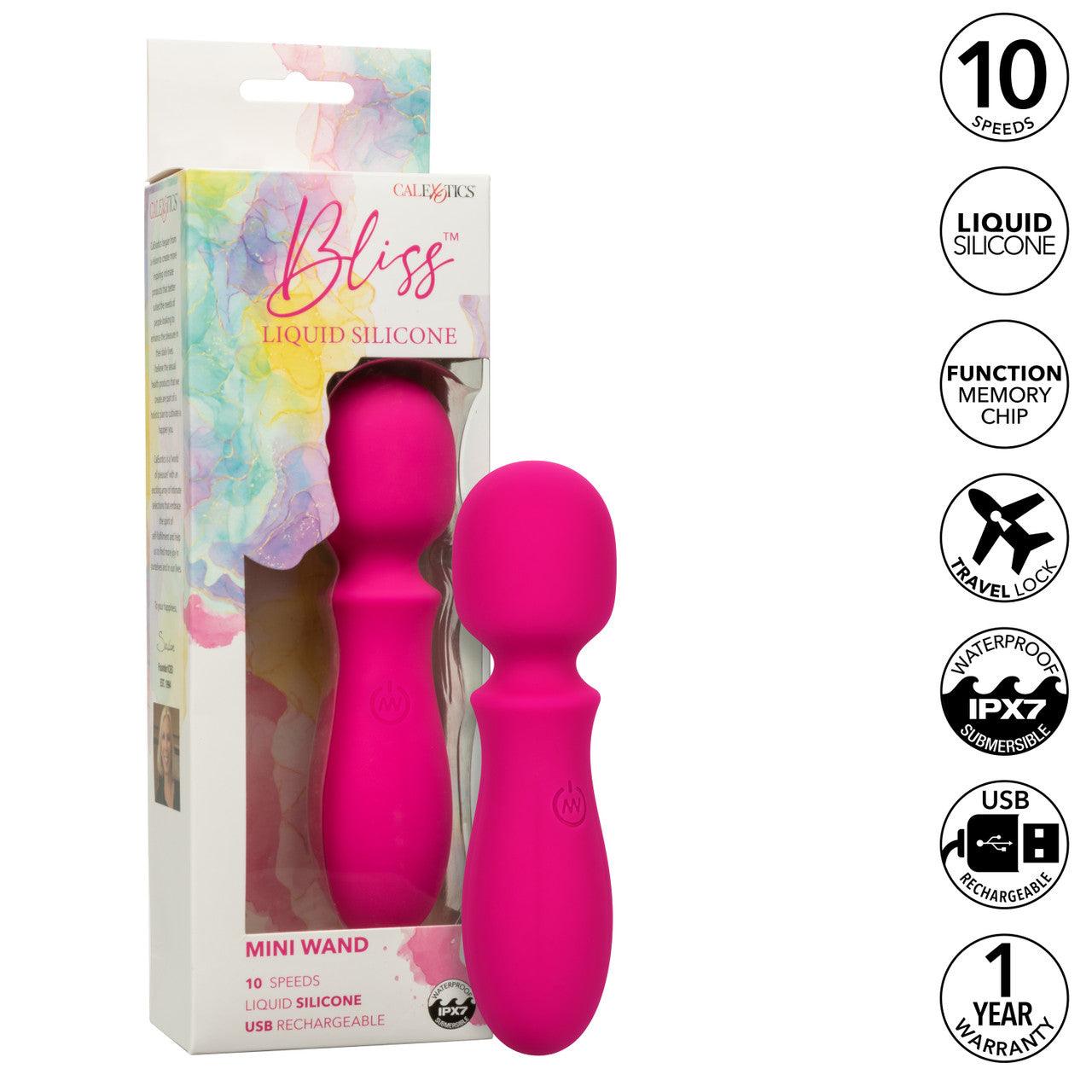 CalExotics Bliss Liquid Silicone Rechargeable Mini Wand - Buy At Luxury Toy X - Free 3-Day Shipping