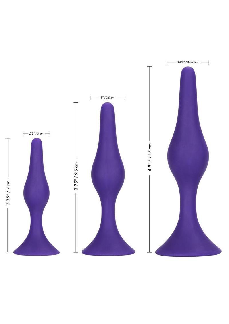 CalExotics Booty Call Booty Trainer Starter Kit Silicone Anal Plugs 3 Assorted Sizes - Buy At Luxury Toy X - Free 3-Day Shipping