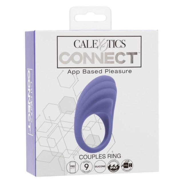 CalExotics Connect Couples Ring Rechargeable Silicone App Compatible Cock Ring with Remote - Buy At Luxury Toy X - Free 3-Day Shipping