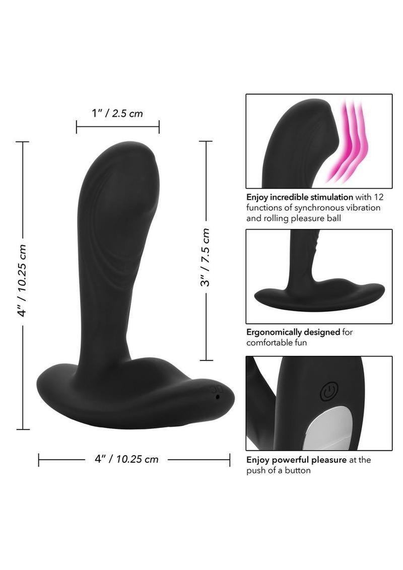 CalExotics Eclipse Tapered Roller Ball Probe Silicone USB Rechargeable Anal Plug Waterproof 4in - Buy At Luxury Toy X - Free 3-Day Shipping